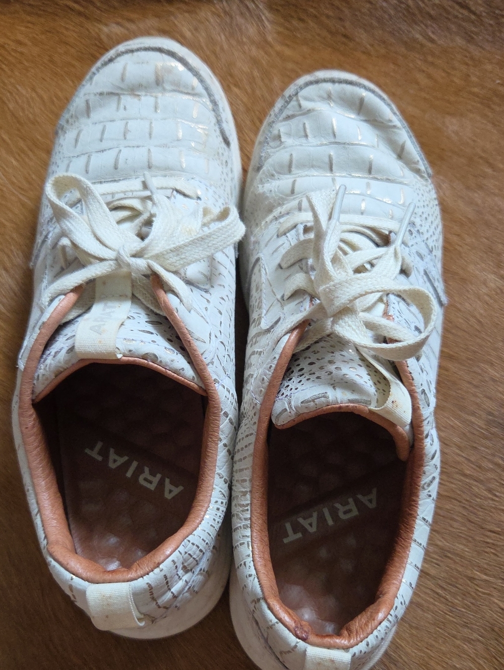 Ariat White and Tan Women's Sneakers